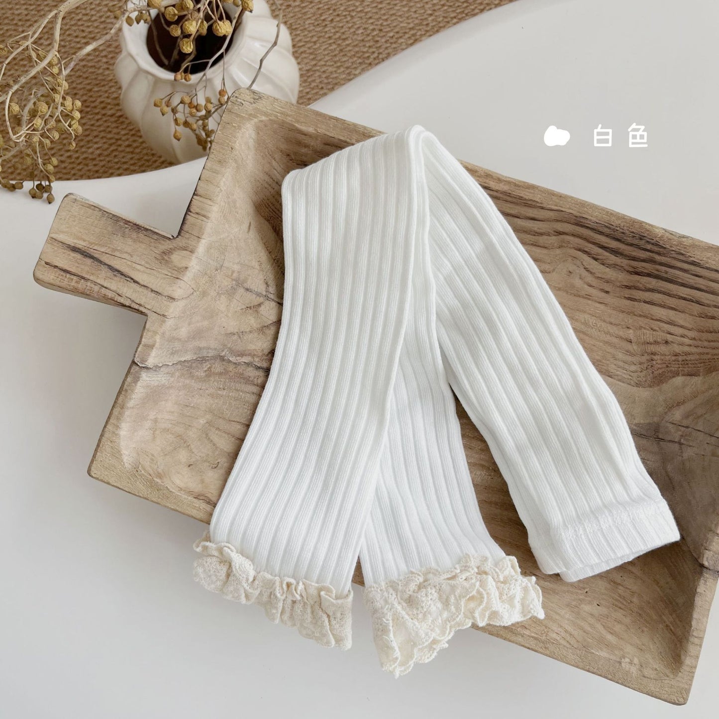 G25092517秋冬嬰幼兒花邊圓領鏤空坑條長袖哈衣女寶寶下擺蕾絲爬服