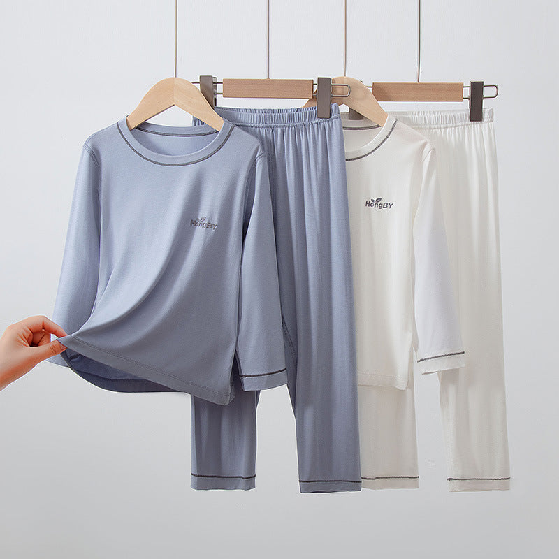 CK26050501夏季男童短袖莫代爾兒童睡衣女童親子家居服套裝中大童空調服(9-12天到貨)