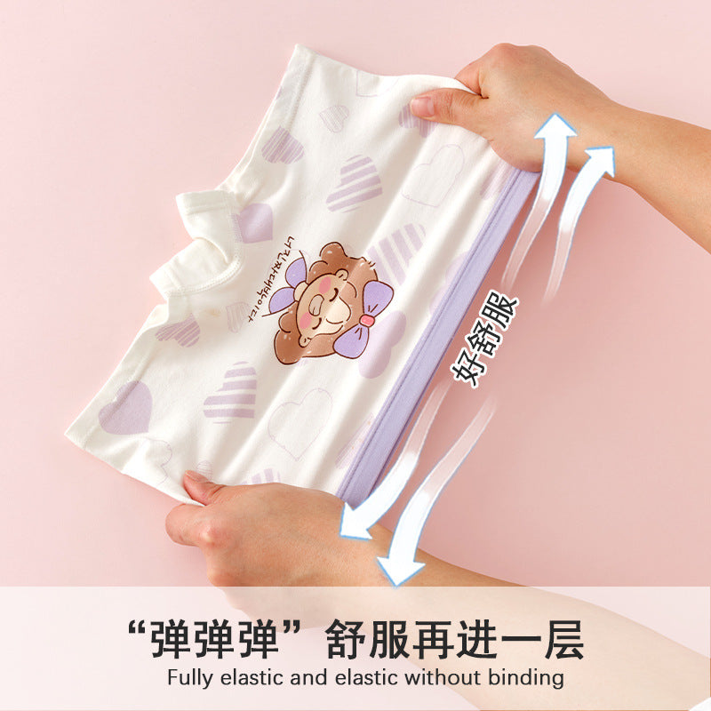 Z25040116女童內褲純棉a類棉兒童女孩短褲小童女孩平角褲夏季薄款不夾屁屁