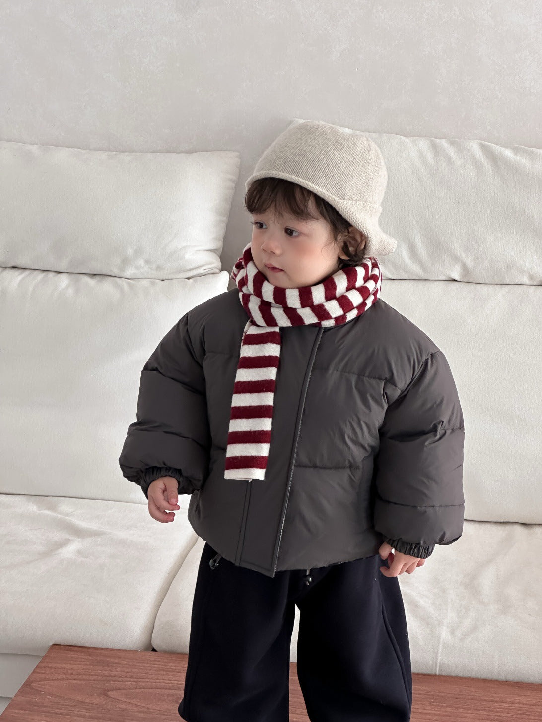 GN26012710兒童服飾冬季2025新款韓版童裝寶寶加厚保暖衣童加絨衛衣套裝