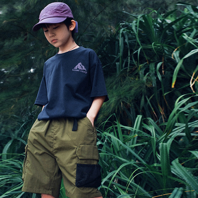 FK26032005現貨山系戶外童裝兒童短袖t卹夏季新款男童圓領上衣兒童純棉衣服(FK開頭~需混搭3件~廠商才有出貨哦)(品質很好,請放心購買)