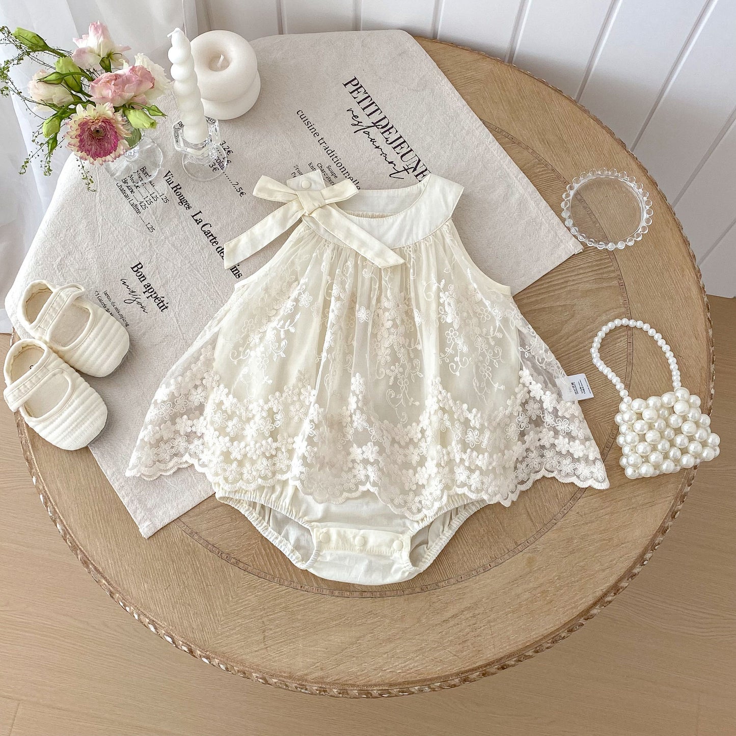 26071602寶寶夏季包臀衣薄型女寶寶連身衣滿月百天抓周服可凸顯公主哈衣裙