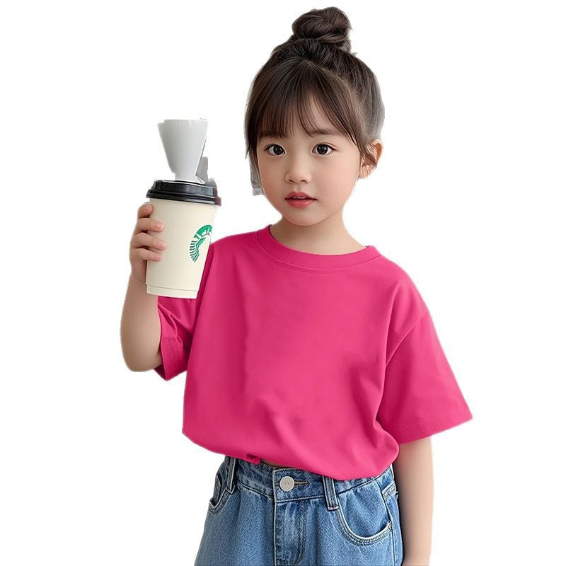 CE26022604兒童短袖T卹夏季男童時裝純棉卡通印花圓領上衣