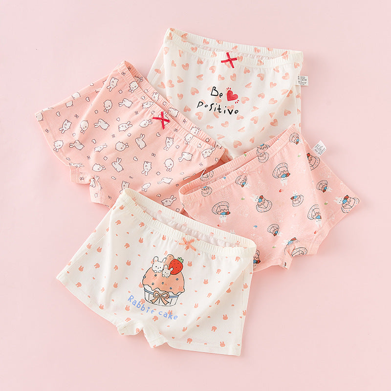 Z25040115兒童內褲純棉a類棉6-12歲女童短褲夏薄女孩小童平角褲不夾屁屁