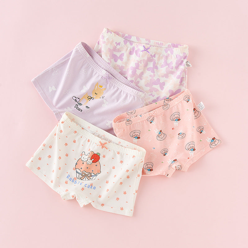 Z25040115兒童內褲純棉a類棉6-12歲女童短褲夏薄女孩小童平角褲不夾屁屁