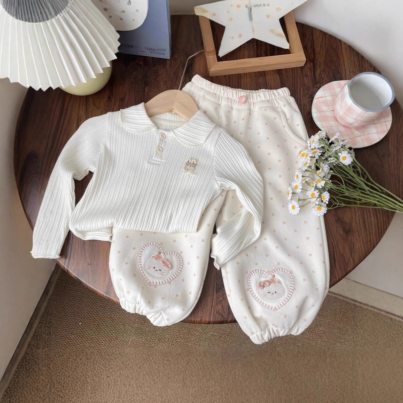 GL25122501春秋波可愛點廣大休閒衛褲寶寶運動褲小童收口束腳褲女潮