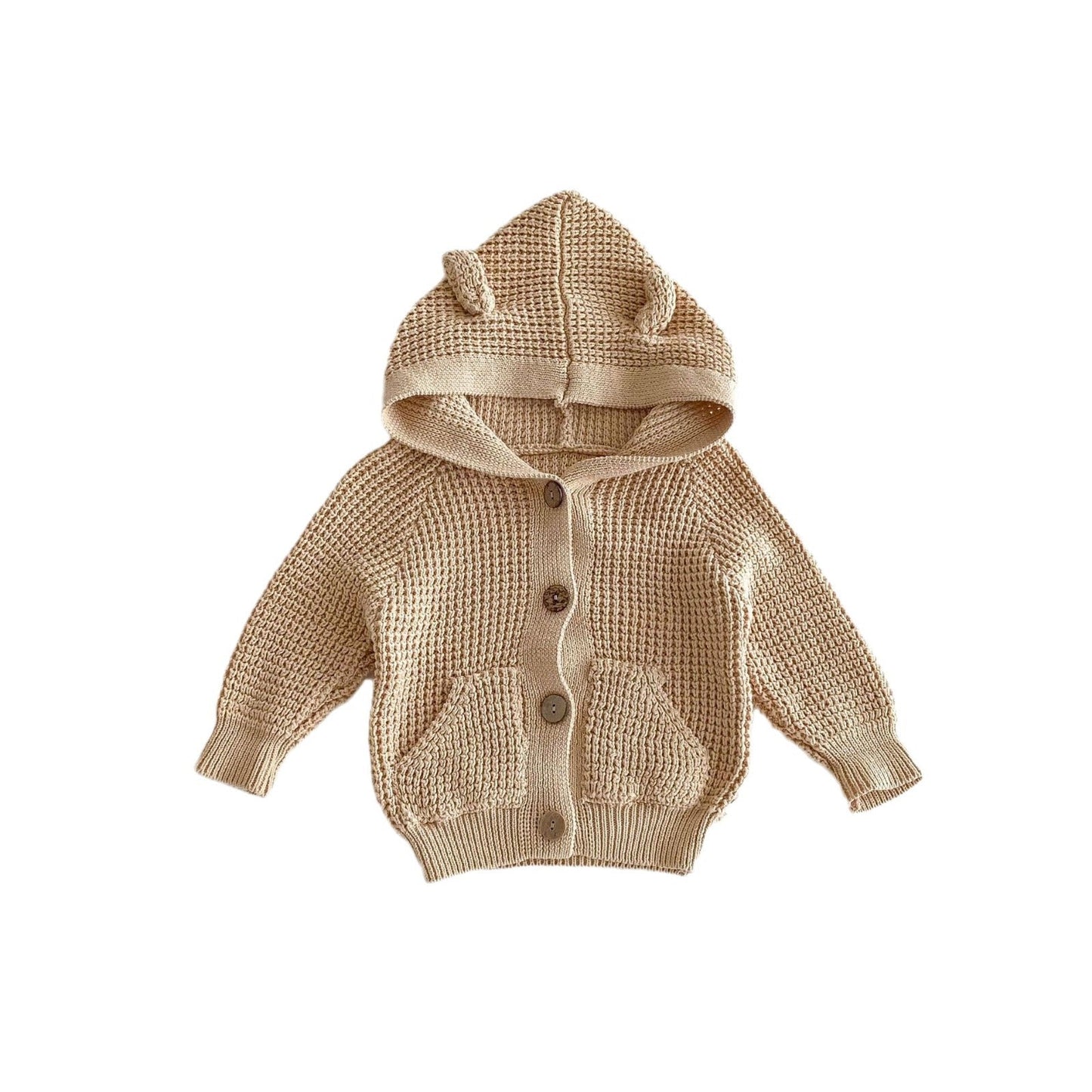 G24110619兒童韓版秋季嬰兒針織毛衣連帽洋氣男女寶寶可愛連帽長袖服