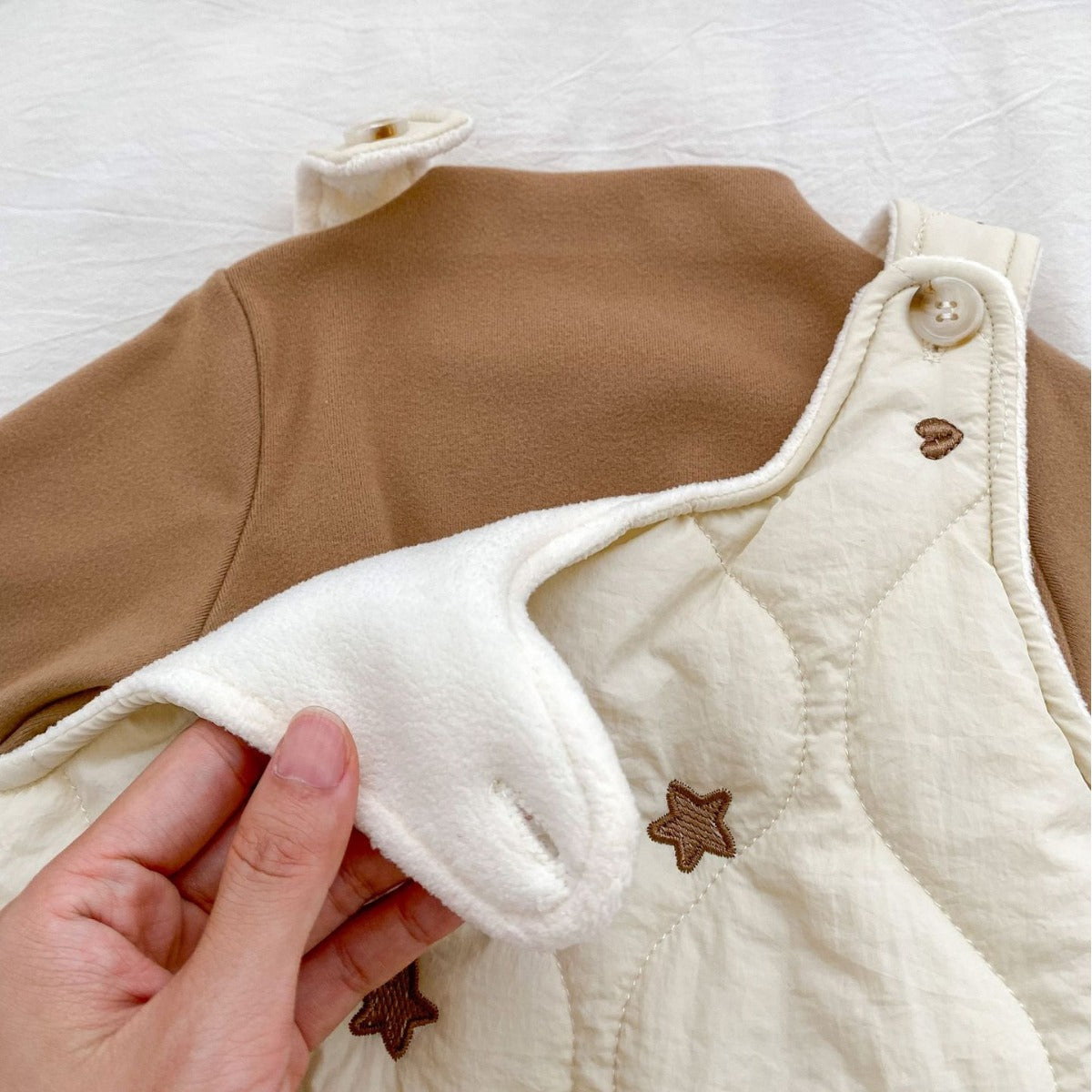 GK25121820韓版嬰兒冬裝加厚新生兒連身衣外穿超寶寶加厚保暖連萌連帽爬服(➡️2件或2套起,廠商才有出貨)(可以混搭開頭GK商品)