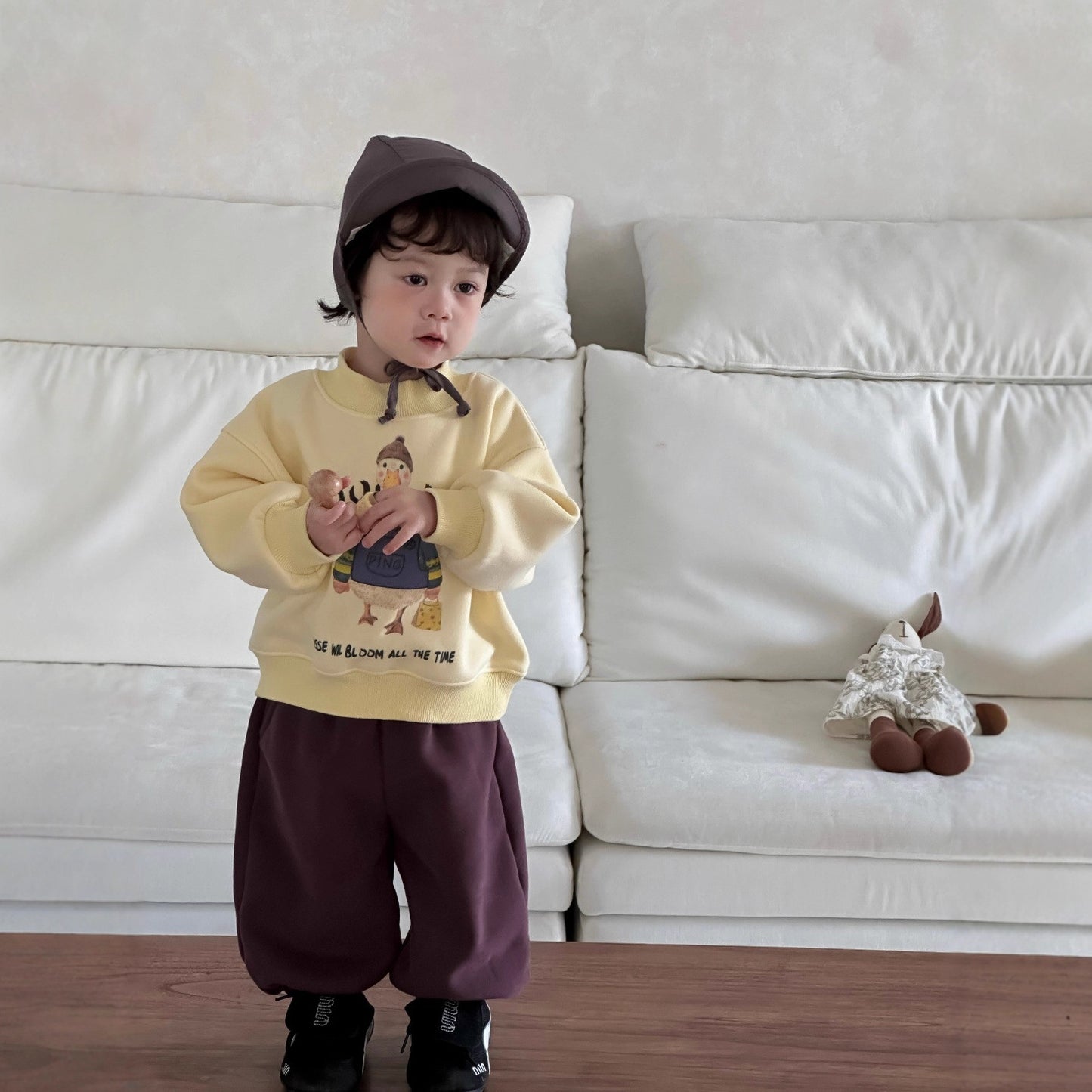 GN26012706男童秋冬季加厚衛衣衛褲2025新款韓版童裝小寶寶冬裝兒童加絨套裝