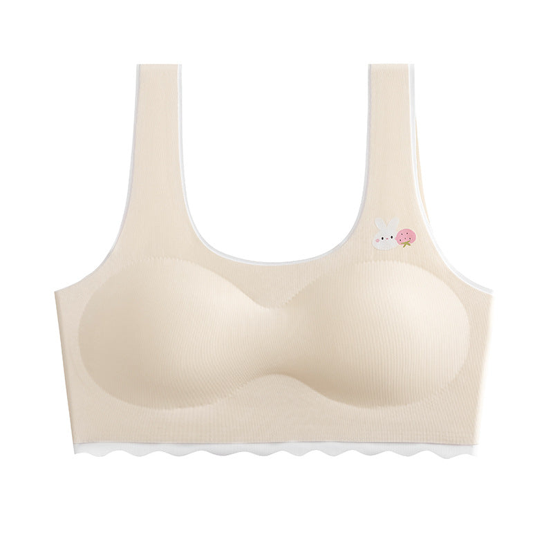 Z23122301無痕期青春期少女內衣無鋼圈防凸點可感知罩杯超薄胸罩學生青春期(3件起批)
