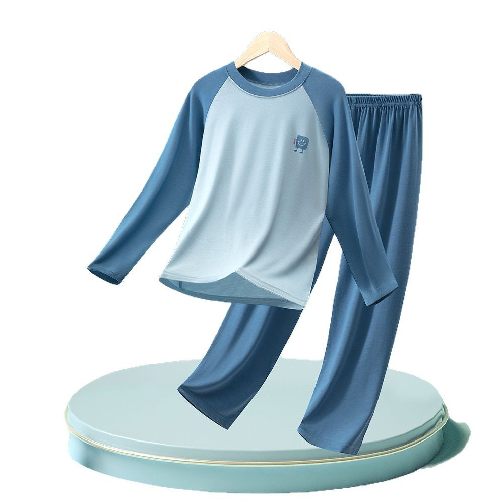 CK26050518代爾兒童睡衣男童家居服套裝寶寶空調服青少年秋衣秋褲莫女童內衣(9-12天到貨)
