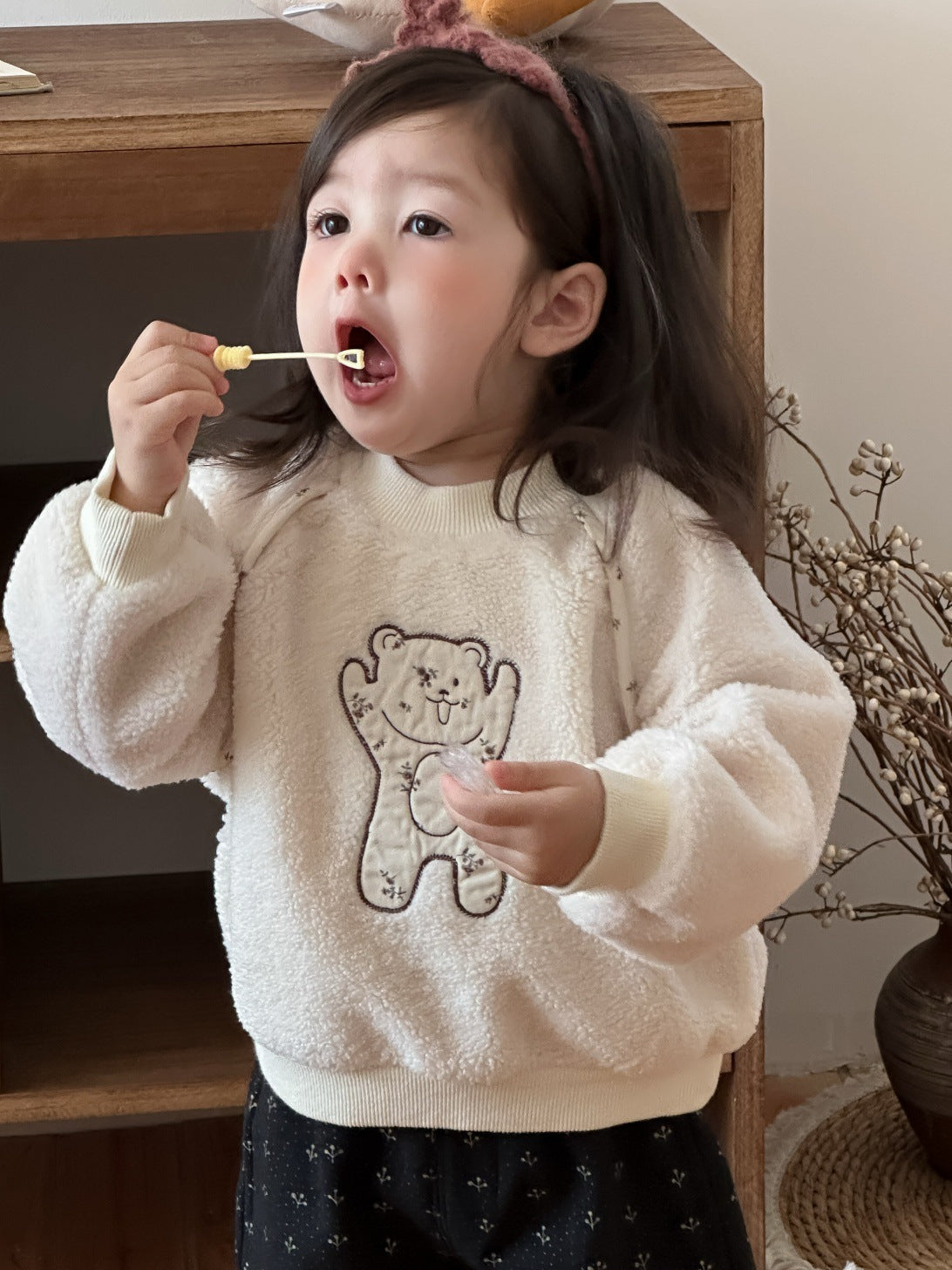 GN26012711寶寶衣服加厚秋冬款韓版童裝2025新款兒童冬裝女童毛毛衣加絨套裝