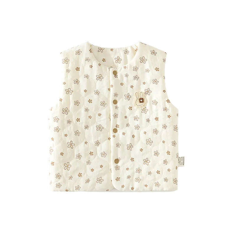 GJ25102121嬰兒夾棉馬甲護肚背心秋季冬季寶寶120克兒童坎肩馬夾棉棉保暖上衣