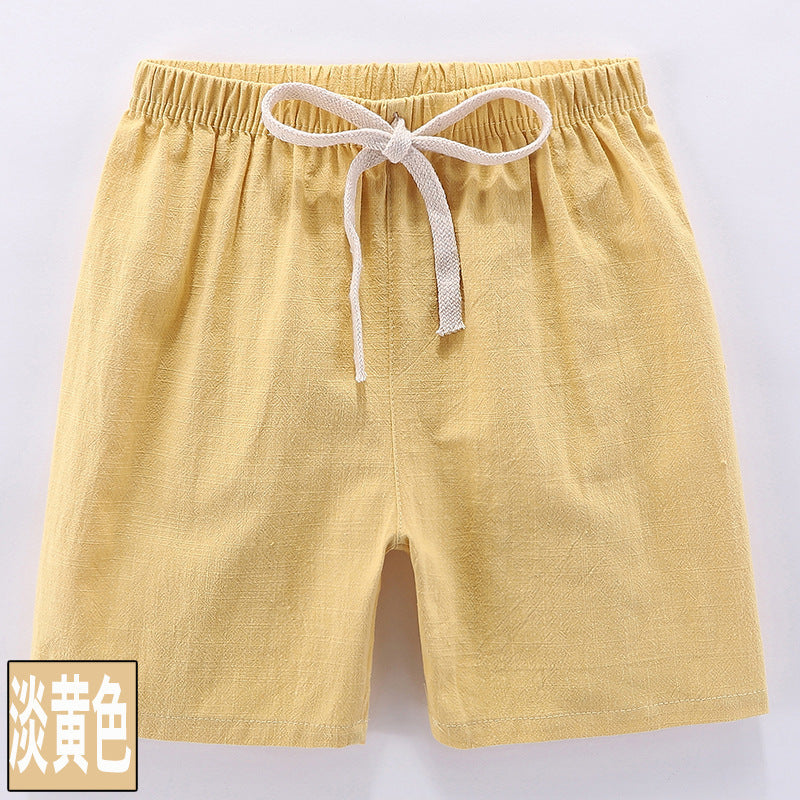 CK26050523兒童短褲純棉夏季薄型男童五分運動休閒家居褲女童小孩寶寶熱褲子(9-12天到貨)