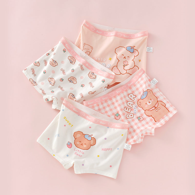 Z25040118女童內褲純棉a類棉兒童女孩短褲女孩小童平角褲不夾屁夏薄款