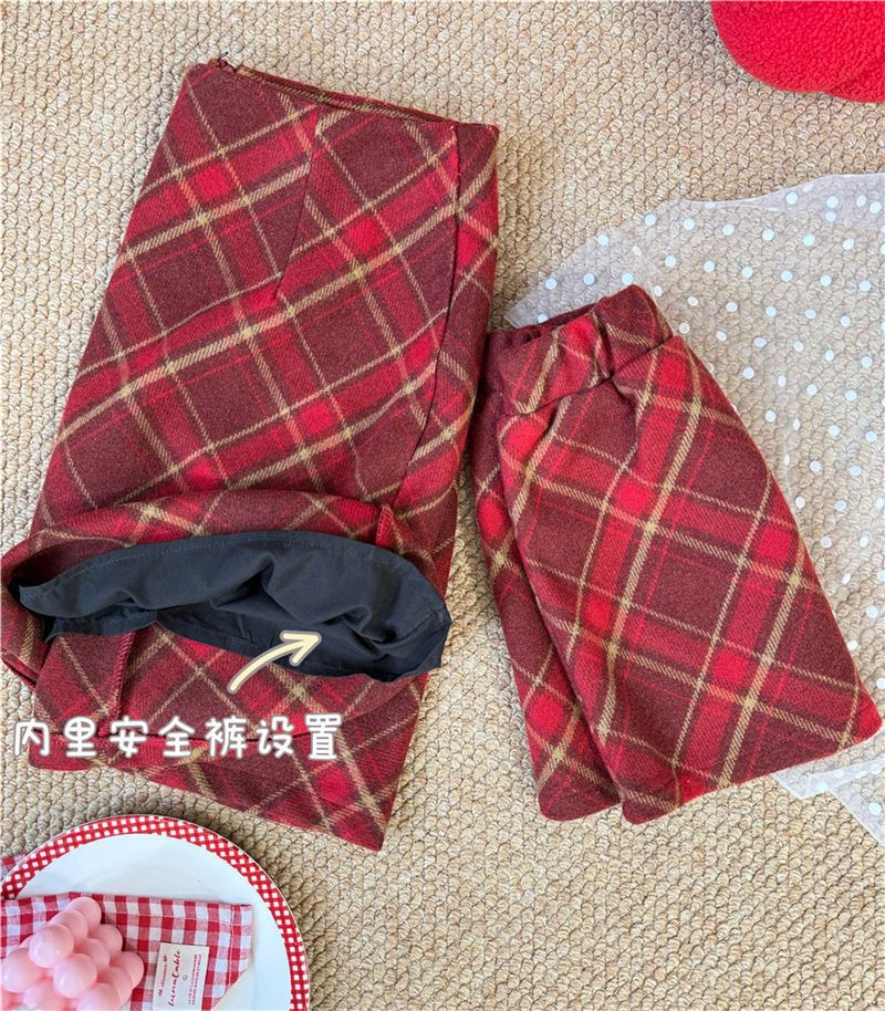 L26010616新年親子裝2026新款潮一家三四口馬年紅色年服喜慶過年加厚毛衣潮