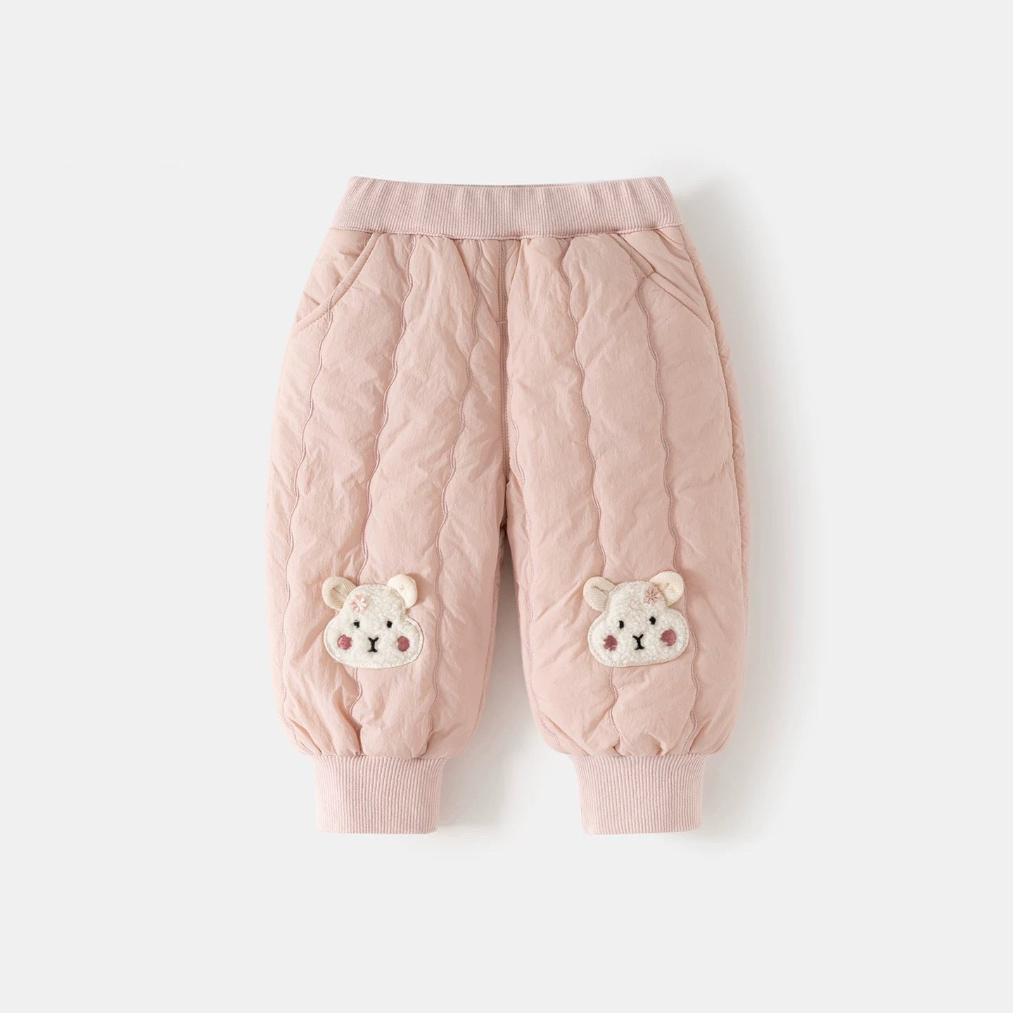 GL25122504女童褲寶寶加絨夾棉運動衛褲冬裝2025新款兒童洋氣保暖棉褲冬季