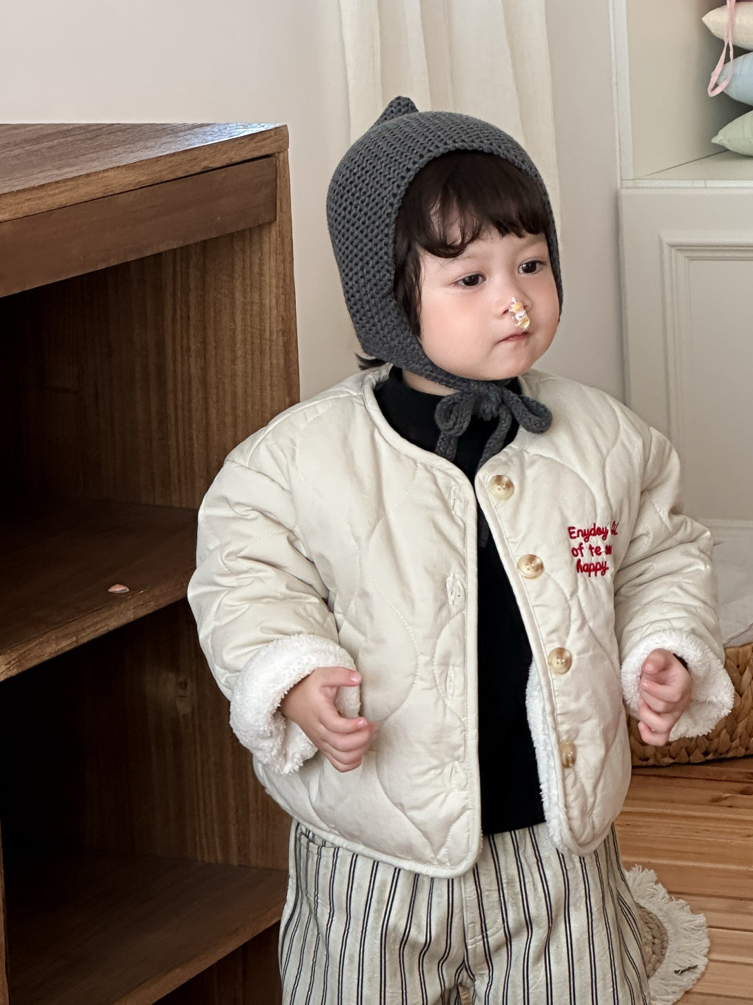 GN26012717兒童棉外套秋冬季2025新韓版童裝寶寶衣服秋冬款男童加厚套裝