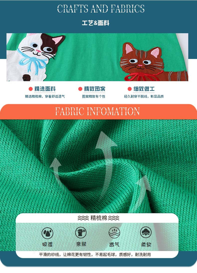 E26040815童裝歐美時尚針織兒童服裝女童中小童邊境女童短袖