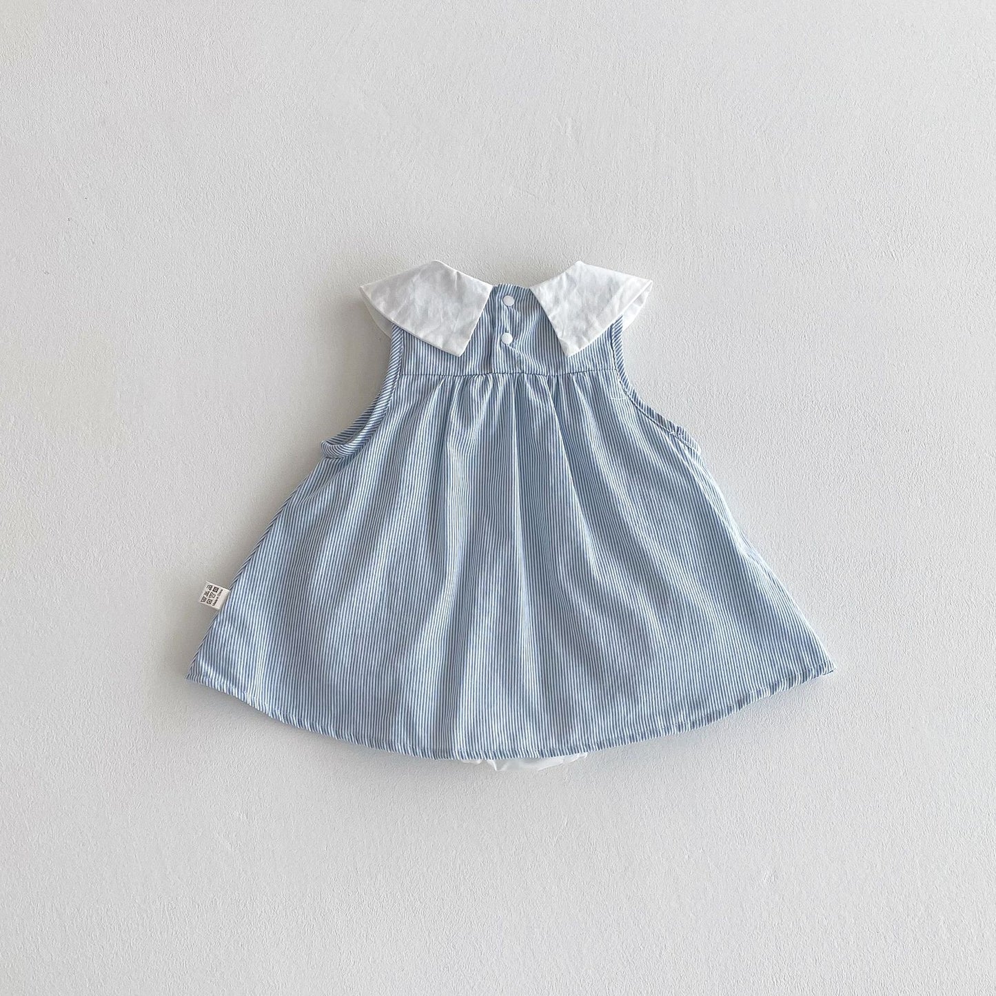 G26061005嬰兒衣夏裝連身衣無袖哈衣裙子女寶寶夏季包童裝蝴蝶結哈衣裙子爬服