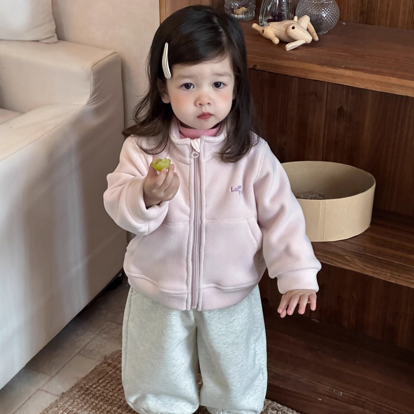 GN26012714兒童拉鍊冬裝童裝寶寶2025新款韓版裝男童加厚衛衣衛褲套裝