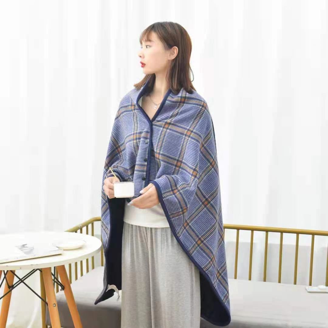 Z26010105日式無印秋冬消費潮蓋毯毛毯披肩針織外銷進口