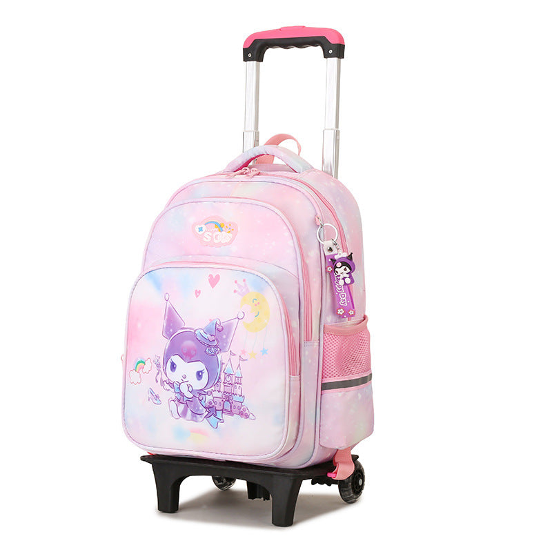 Z25022304卡通拉桿書包女兒童小學生一三四五到六年級2024新款護脊雙肩背包