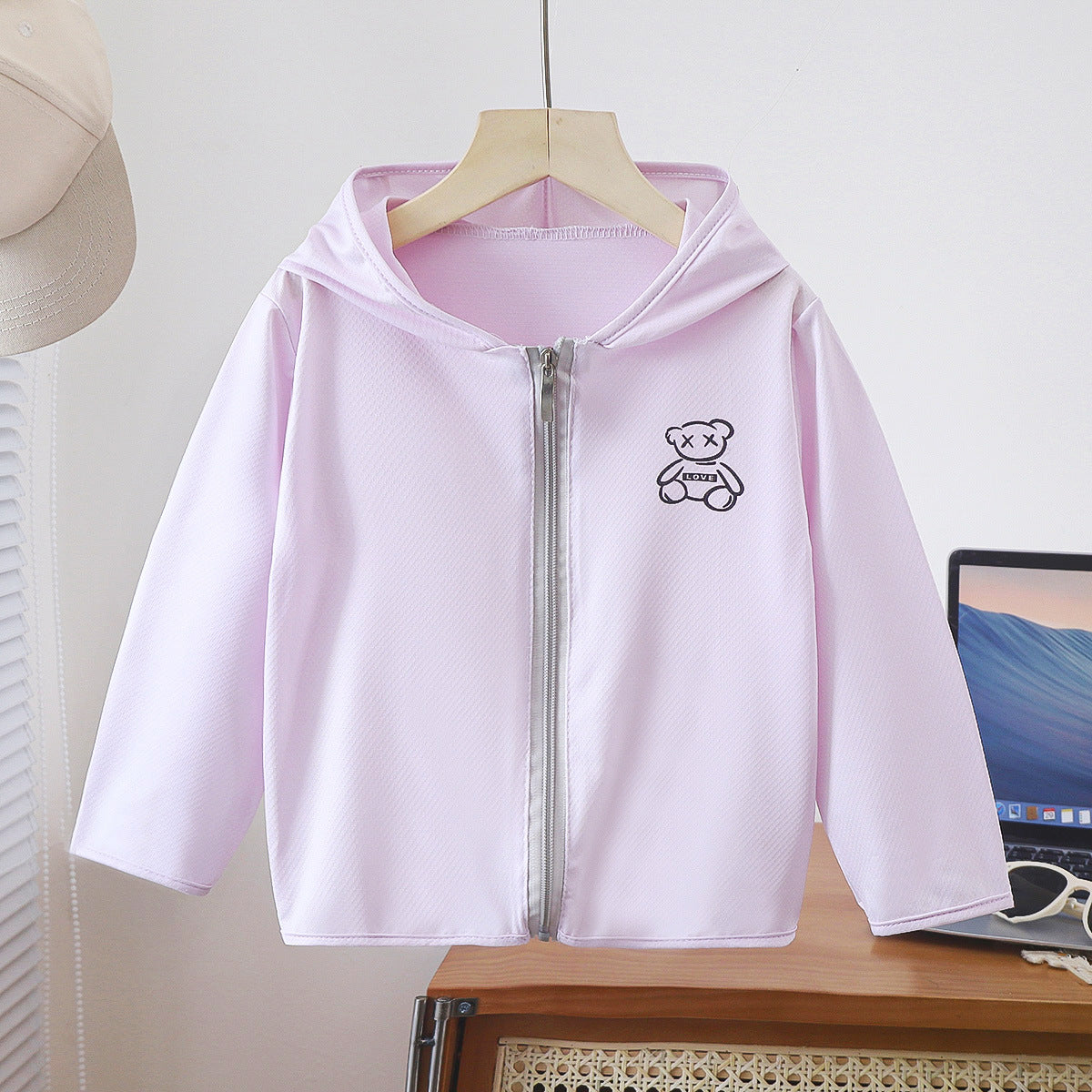 Z25022318冰絲薄款兒童防曬衣透氣防曬男童女童防曬服夏日防曬衫