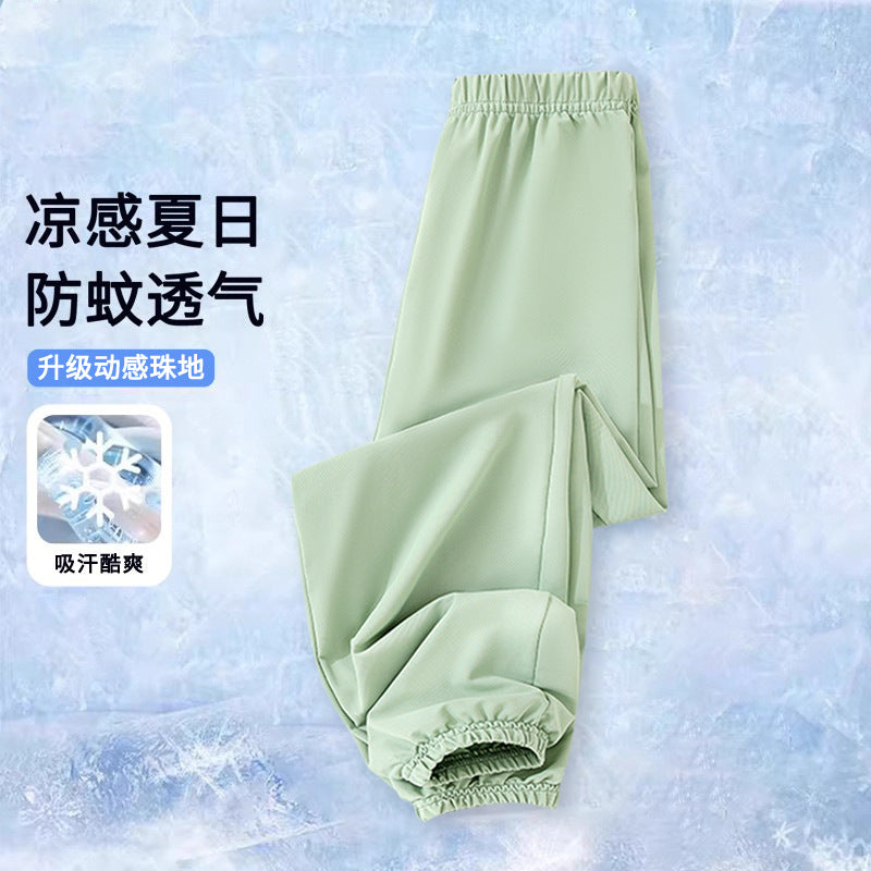 FN26052915夏季薄款兒童短褲女童冰絲短褲運動褲柔軟舒適長褲男童夏裝防蚊褲