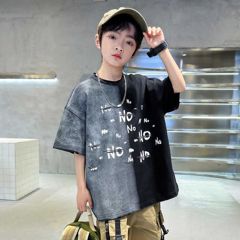 FO26062602 棉質學生童裝男童短袖t恤夏季印花新款兒童寶寶半袖上衣中大童潮T