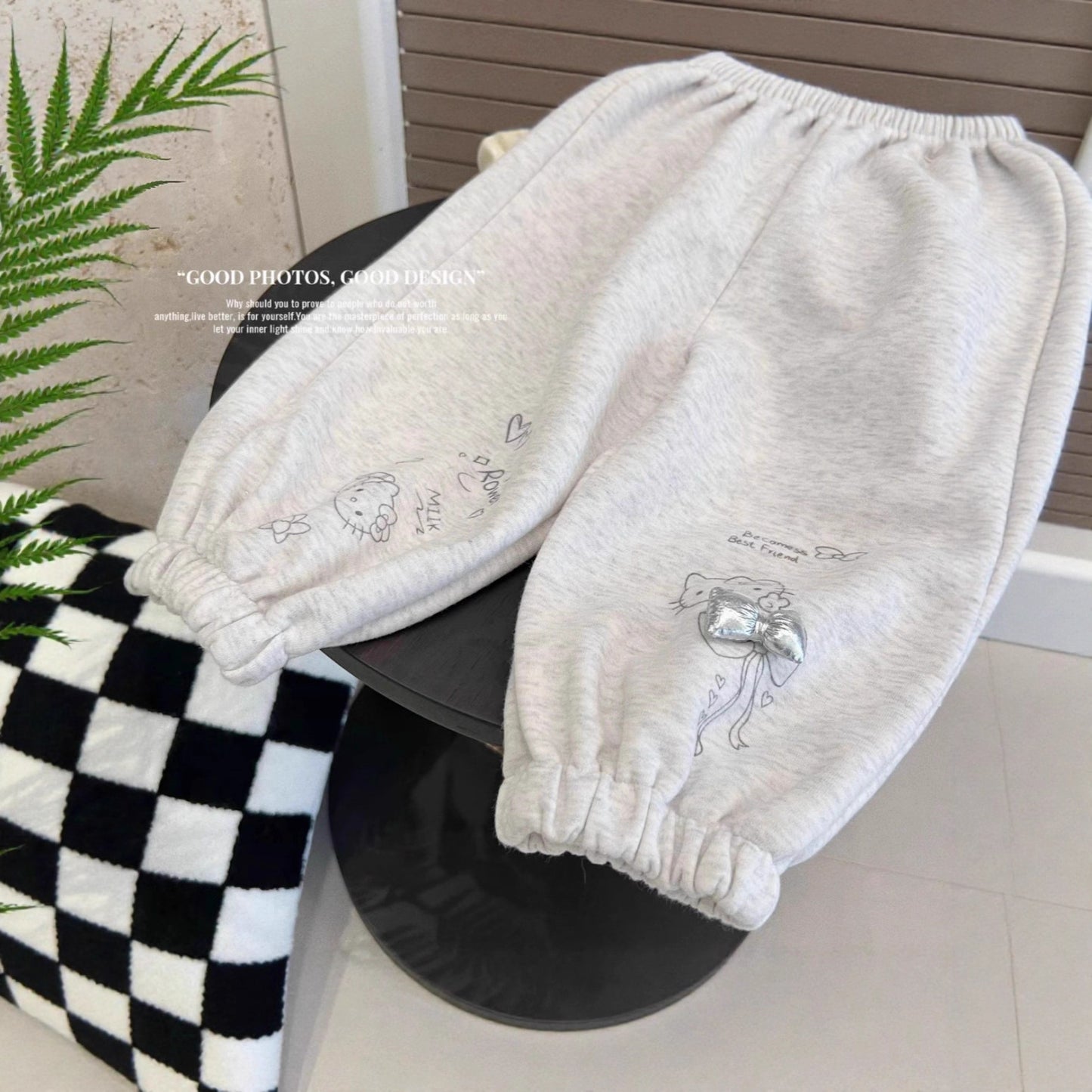 GL25122507女孩褲子春裝衛褲2025新款兒童洋氣休閒褲女孩純棉外穿長褲