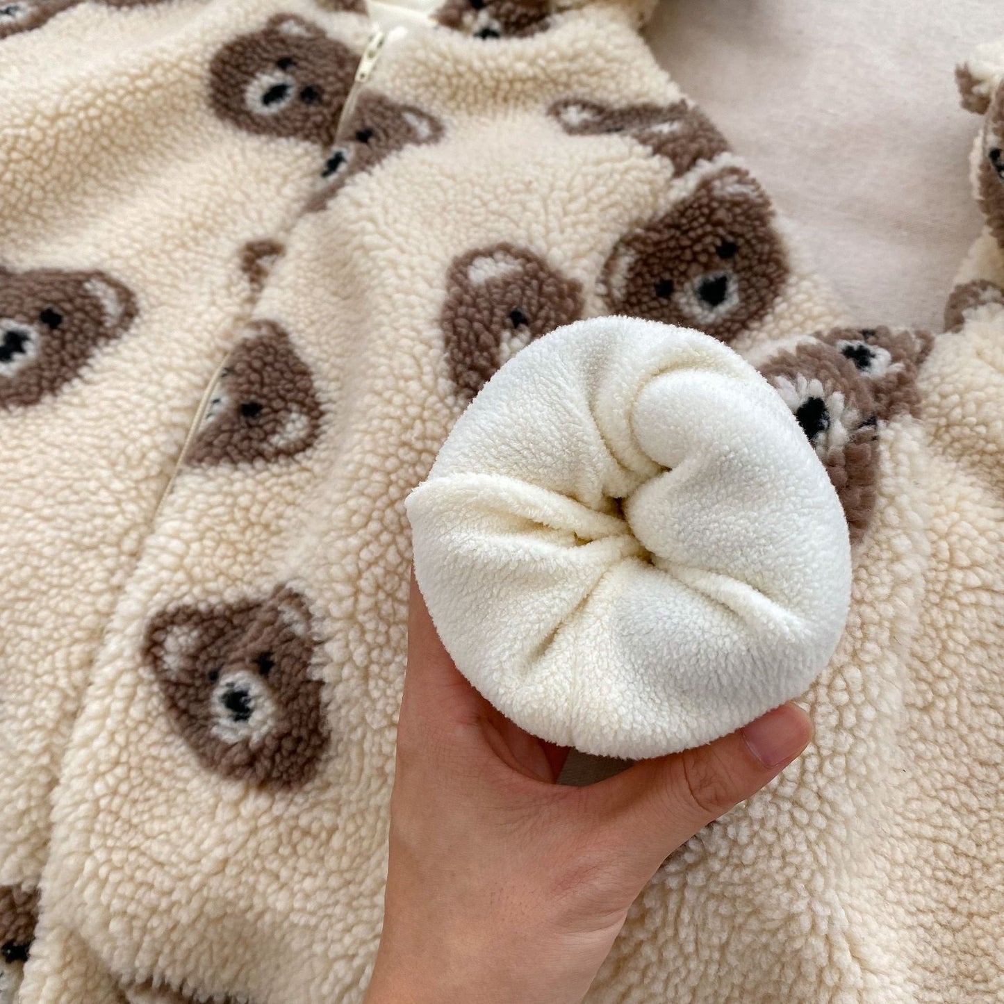 GK25121826兒童冬網紅寶寶加絨連身衣可愛寶寶小熊連帽毛絨爬行服保暖戶外服(➡️2件或2套起,廠商才有出貨)(可以混搭開頭GK商品)