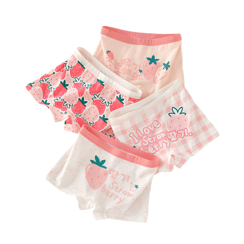 Z25040116女童內褲純棉a類棉兒童女孩短褲小童女孩平角褲夏季薄款不夾屁屁