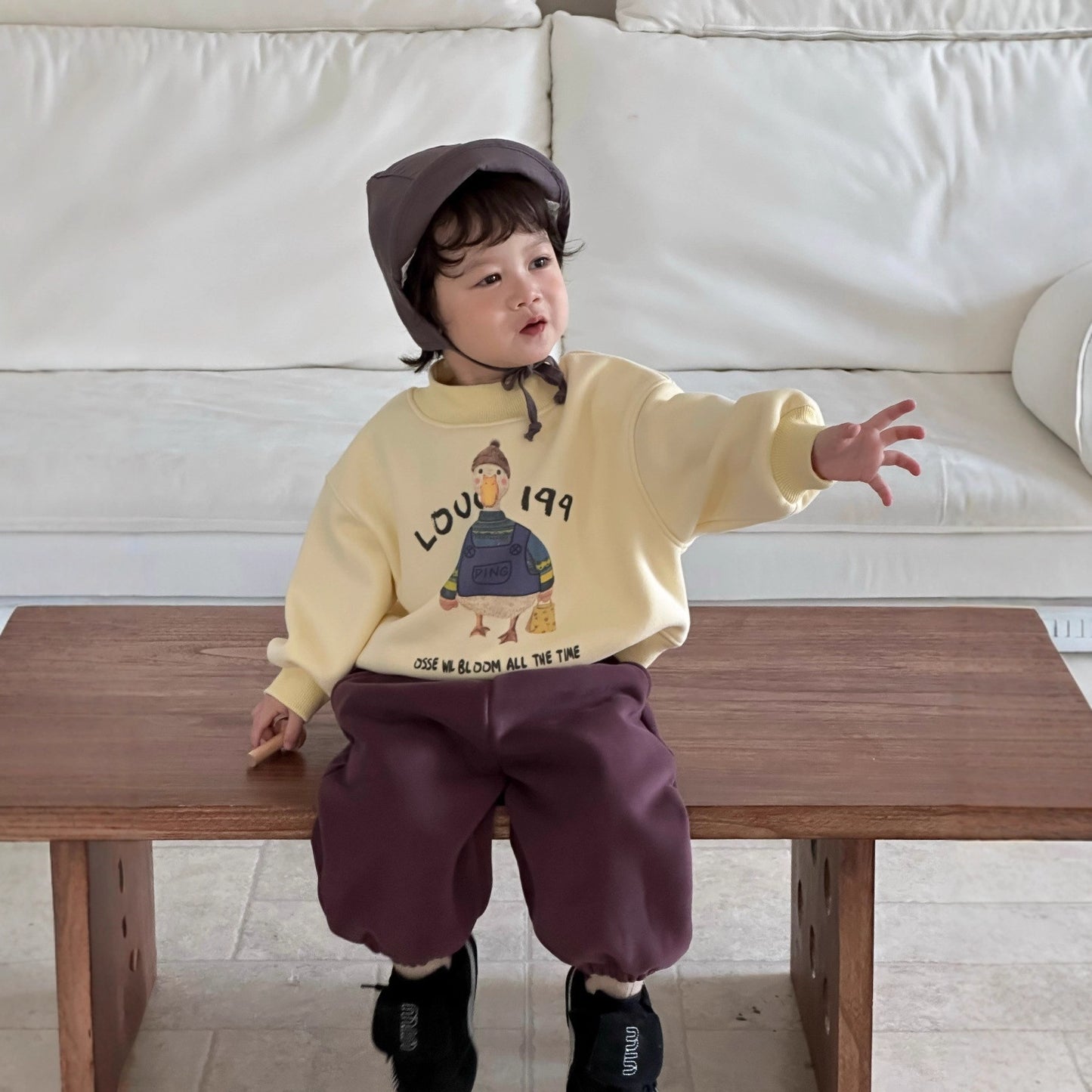 GN26012706男童秋冬季加厚衛衣衛褲2025新款韓版童裝小寶寶冬裝兒童加絨套裝