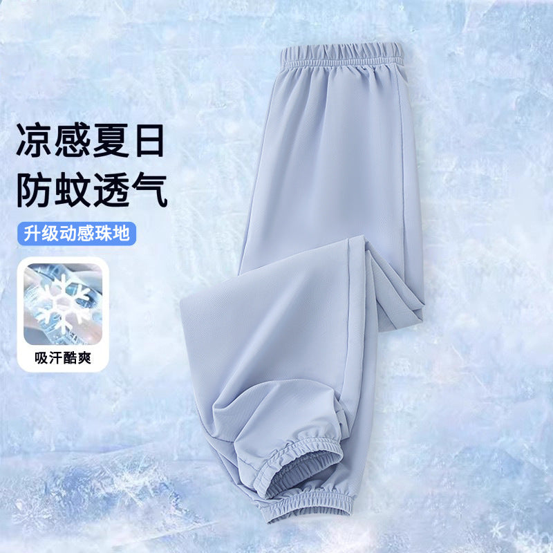 FN26052915夏季薄款兒童短褲女童冰絲短褲運動褲柔軟舒適長褲男童夏裝防蚊褲