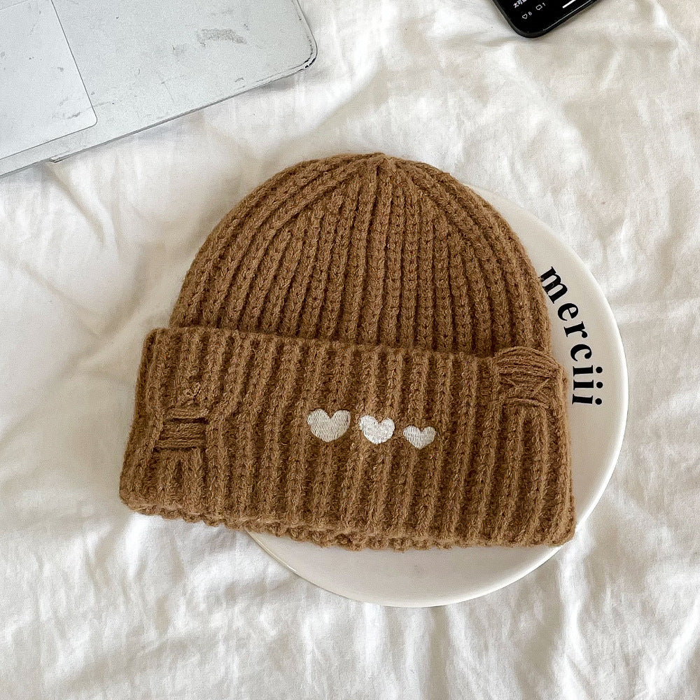 Z26010236新款兒童帽子圍巾復古鎖邊針織麻花圍巾加厚保暖男童女童二件套帽(2件起批)