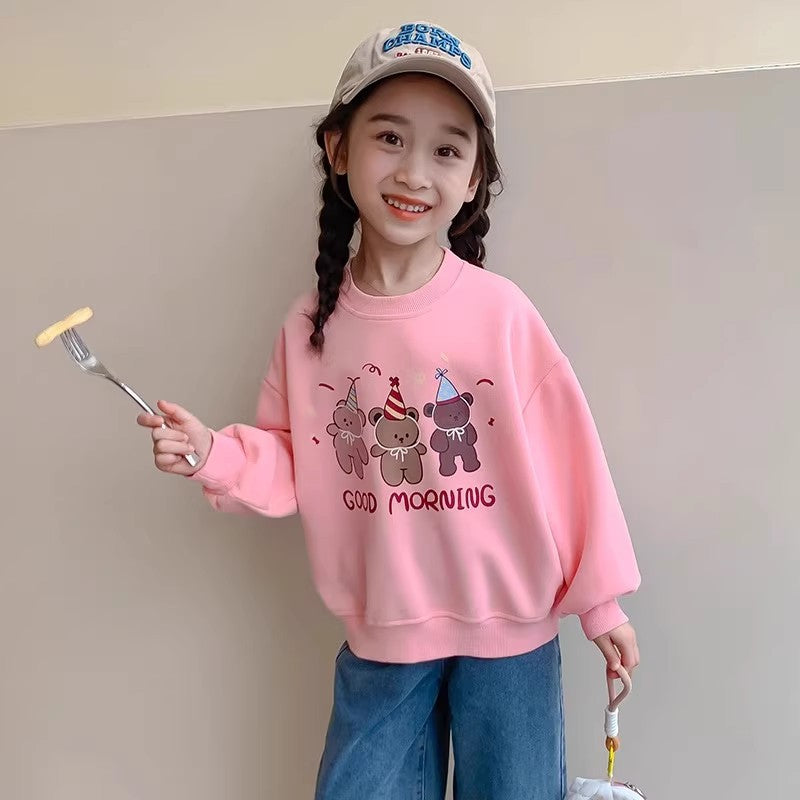 CA24121810女童衛衣春秋款2024新款洋氣時尚女寶寶網紅秋季上衣兒童秋裝衣服