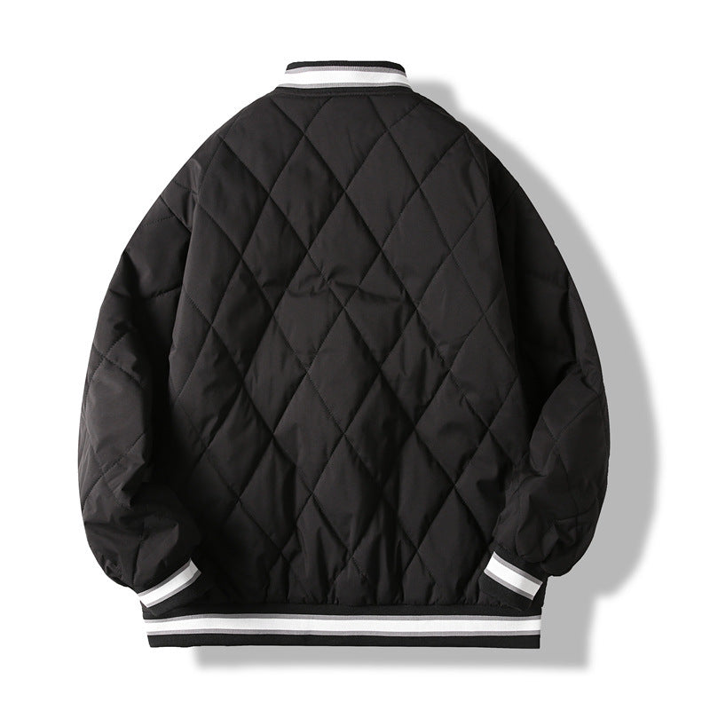 Z25010120冬季加絨外套男青少年加厚棉服潮流棉襖帥氣韓版學生服飾棉衣