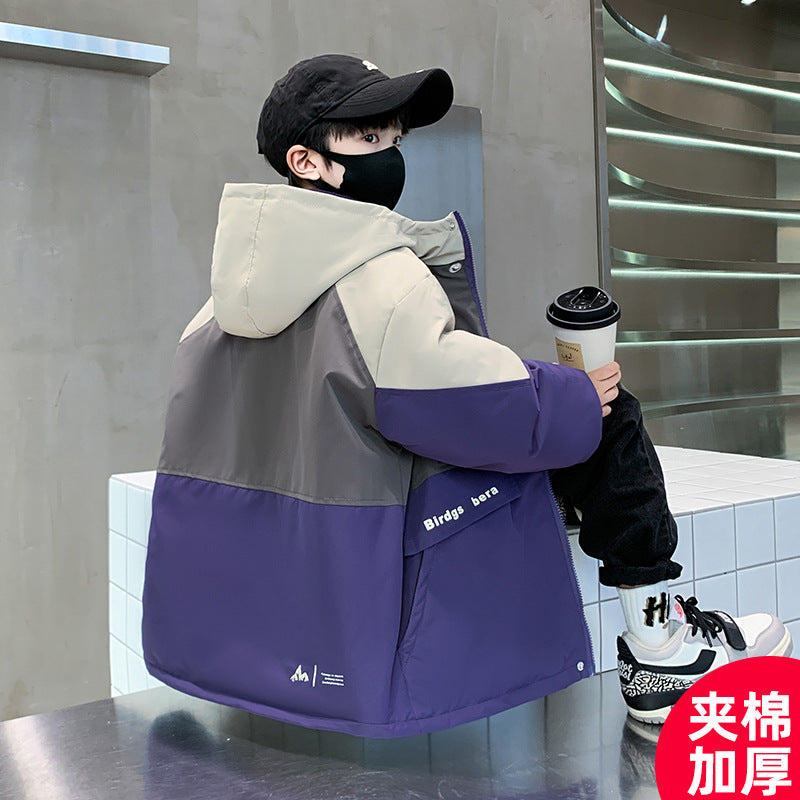 CH25110506男童衝鋒衣三合一中大兒童裝秋冬夾棉加厚男孩