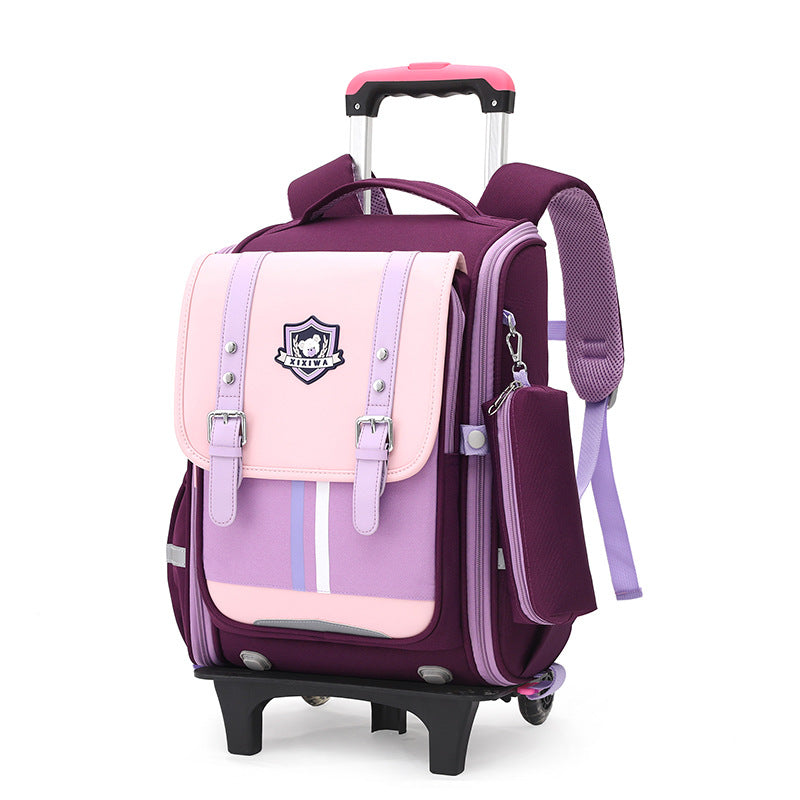Z25022306拉桿書包小學生男孩一二三到四六年級女兒童六輪爬樓梯防水拖曳箱