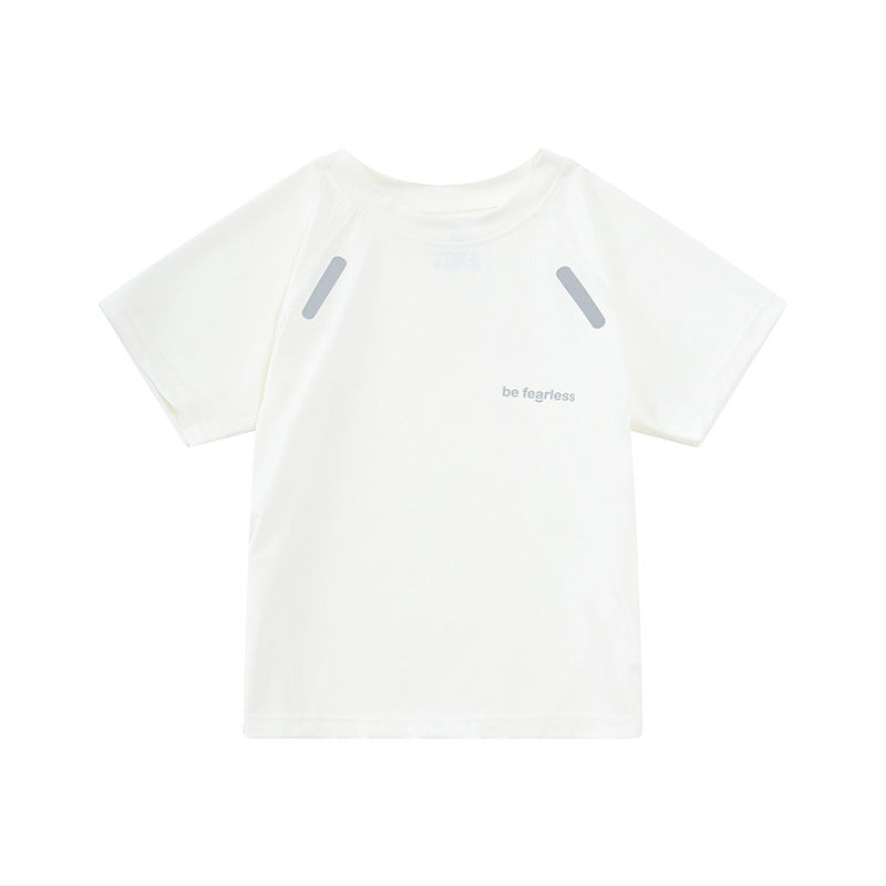 CK26050505男童速乾衣女童夏季短袖冰絲中大童網眼T恤兒童運動服小男孩體恤t(9-12天到貨)