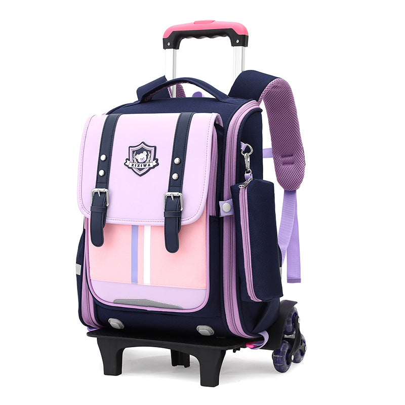 Z25022306拉桿書包小學生男孩一二三到四六年級女兒童六輪爬樓梯防水拖曳箱