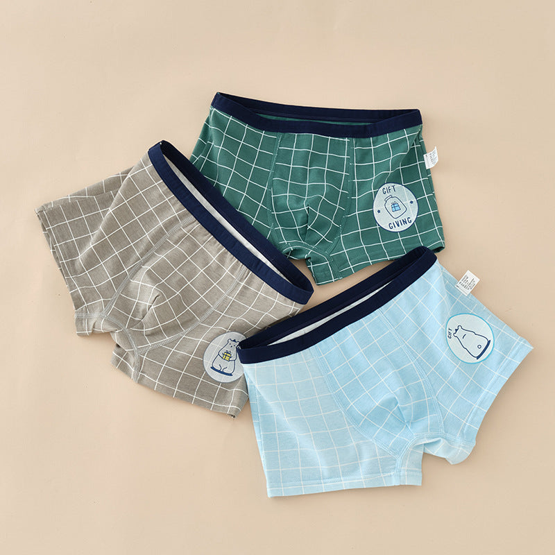 Z25040110男童內褲純棉批發兒童中大童短褲青少年男生a類平角四角寶寶底褲