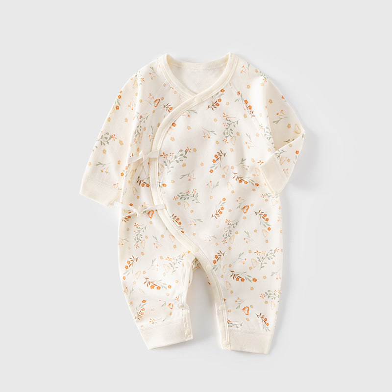 GJ25102118新生兒連身衣秋冬純棉嬰兒蝴蝶衣無骨衣初生及尚服寶寶春秋哈衣