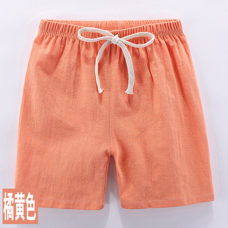 CK26050523兒童短褲純棉夏季薄型男童五分運動休閒家居褲女童小孩寶寶熱褲子(9-12天到貨)