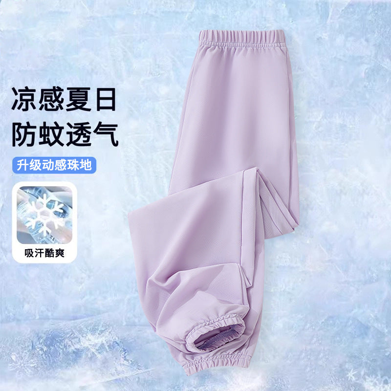 FN26052915夏季薄款兒童短褲女童冰絲短褲運動褲柔軟舒適長褲男童夏裝防蚊褲
