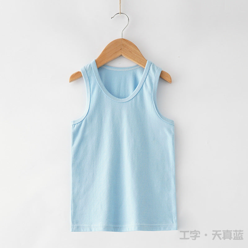 CK26050520兒童小背心夏季純棉萊卡薄型男童女童童裝吊帶衫內穿打底背心(9-12天到貨)