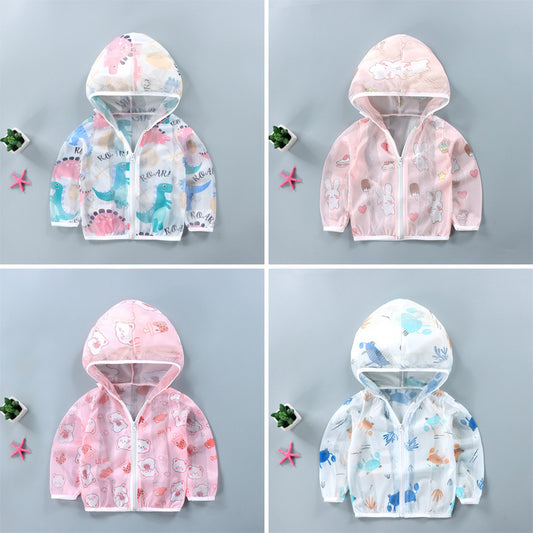 Z25022319冰絲薄款兒童防曬衣透氣防曬男童女童防曬服夏日防曬衫