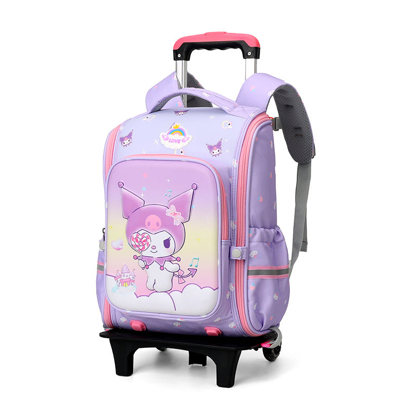Z25022302拉桿書包小學生庫洛米三到六年級女爬樓梯六輪防水大容量