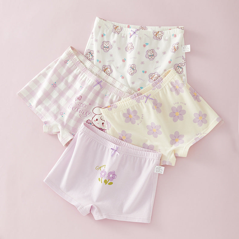 Z25040116女童內褲純棉a類棉兒童女孩短褲小童女孩平角褲夏季薄款不夾屁屁